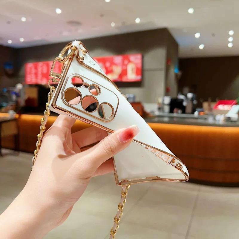 เคสโทรศัพท์มือถือแบบนิ่ม TPU กันกระแทก พร้อมสายคล้อง และที่ตั้งวาง และสายคล้อง หรูหรา สําหรับ Samsung S24 S23 S22 Ultra Plus S23 S21 S20 FE ราคา ถูกที่สุด ดีลบีเคเค แกลเลอรีภาพที่ 6