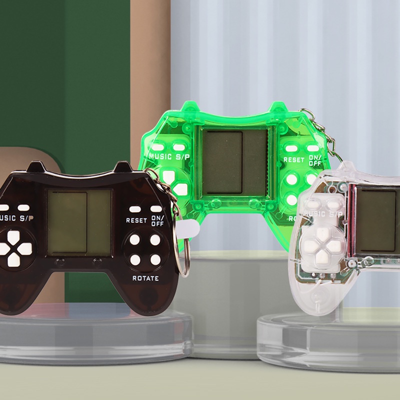 Tetris พวงกุญแจแคปซูลวิดีโอเกม แบบมือถือ ขนาดเล็ก