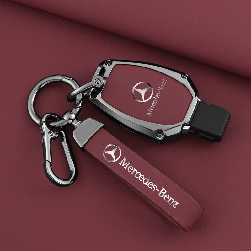 Mercedes-Benz key case C-class C200L กระเป๋า GLC260L หัวเข็มขัด AB-class CLA200 GLA shell GLE หรูหราระดับไฮเอนด์กระเป๋าส