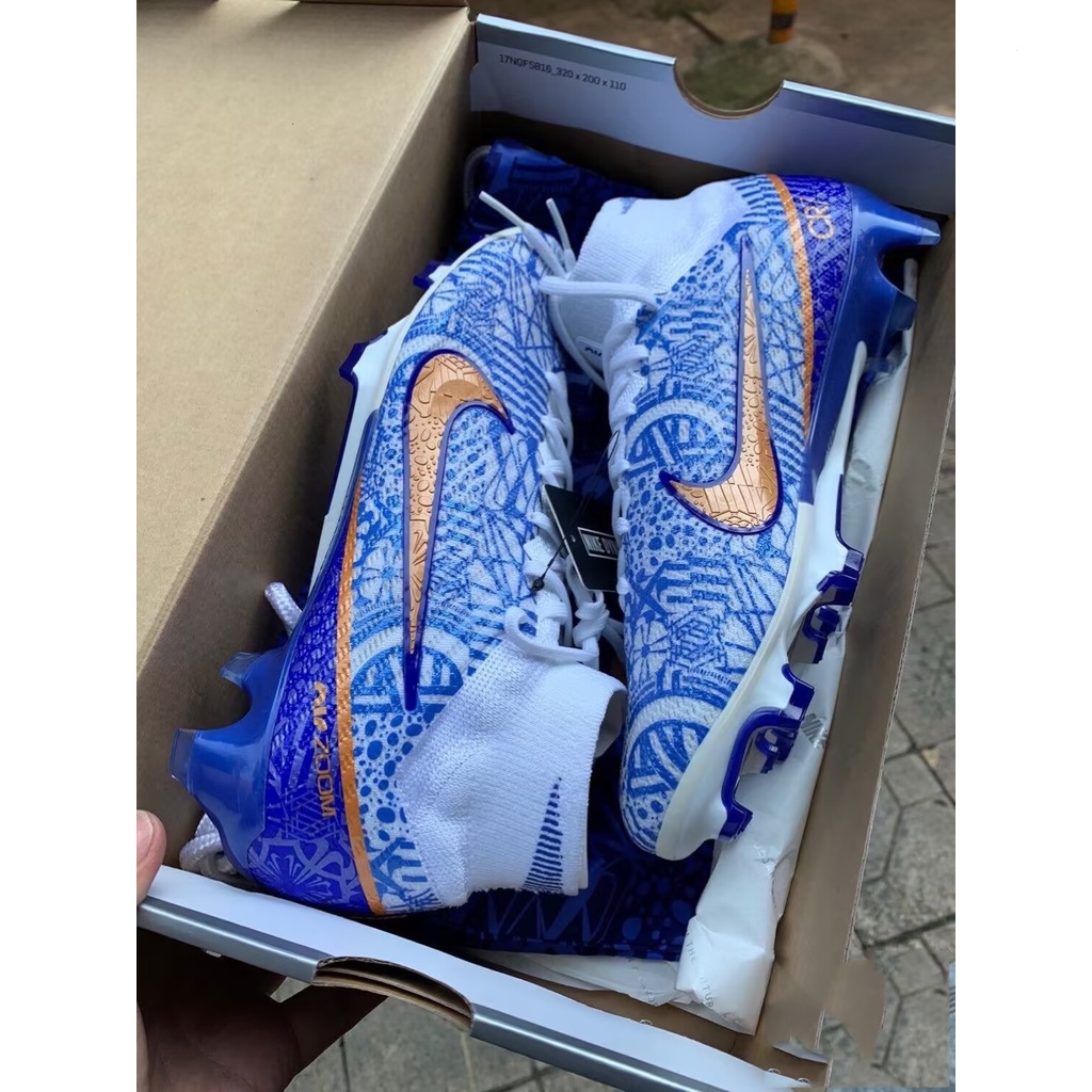 Mercurial Superfly 8 elite FG CR7 Ronaldo รองเท้าฟุตบอล ผ้าถัก น้ําหนักเบา ระบายอากาศ ของแท้ พร้อมส่ง XRRG