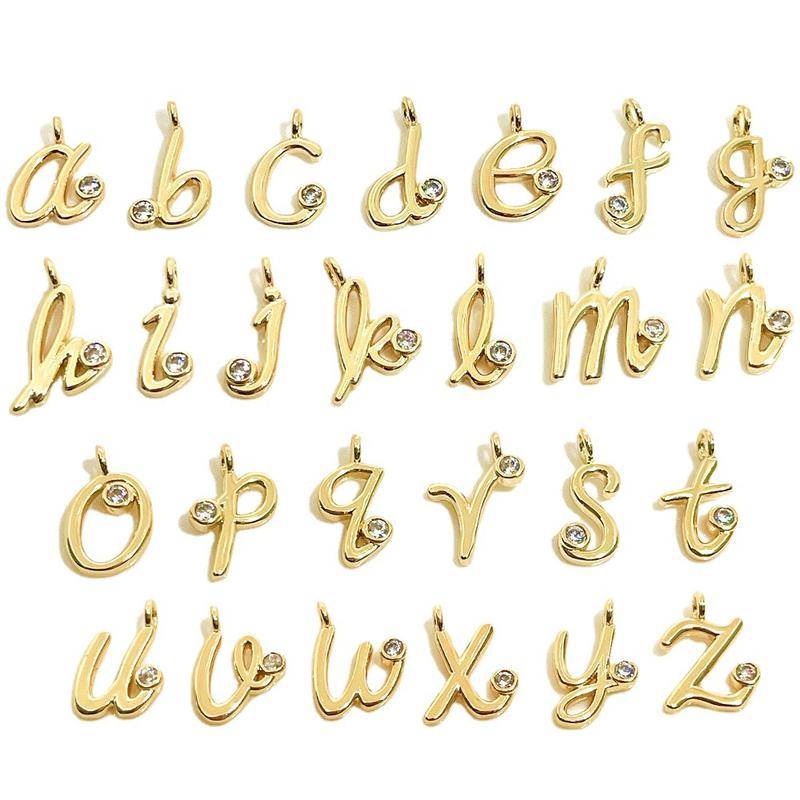 จี้ 14k อุปกรณ์เสริม Micro-Inlaid Zircon 26 อังกฤษ