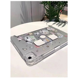 คริสตัล หน้าใส-หลังใส เคสไอแพด gen7/8/9/10.2 air4/5 air6 pro11 pro 12.9 gen10 gen11 MINI6/7 GEN5 6 เคสอะคริลิคฝาขุ่น