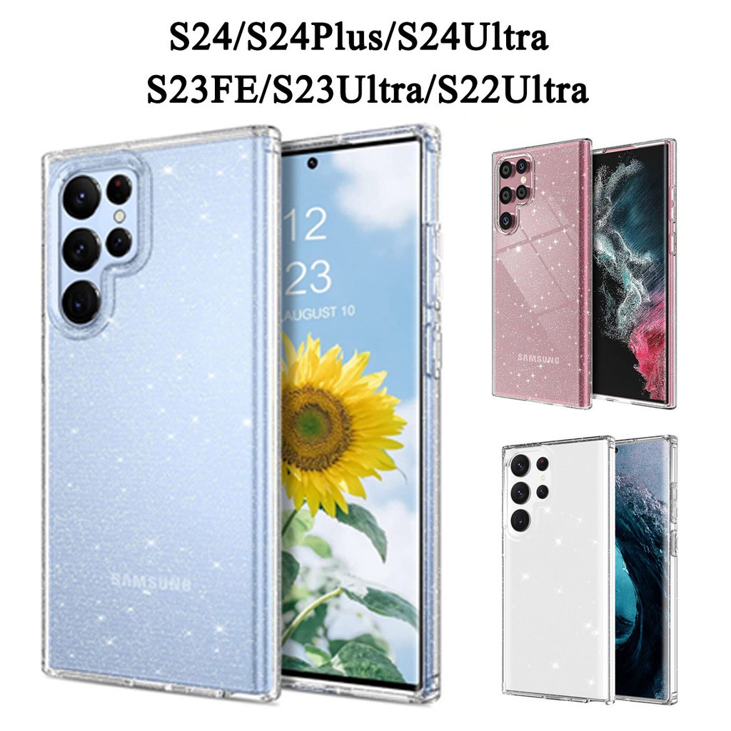 เคสใสกลิตเตอร์ เคสกากเพชร กันกระแทก สำหรับ SAMSUNG A55 A35 S23FE S22 S23 S24 ultra S23ultra note20 S24ultra เคสซิลิโคน