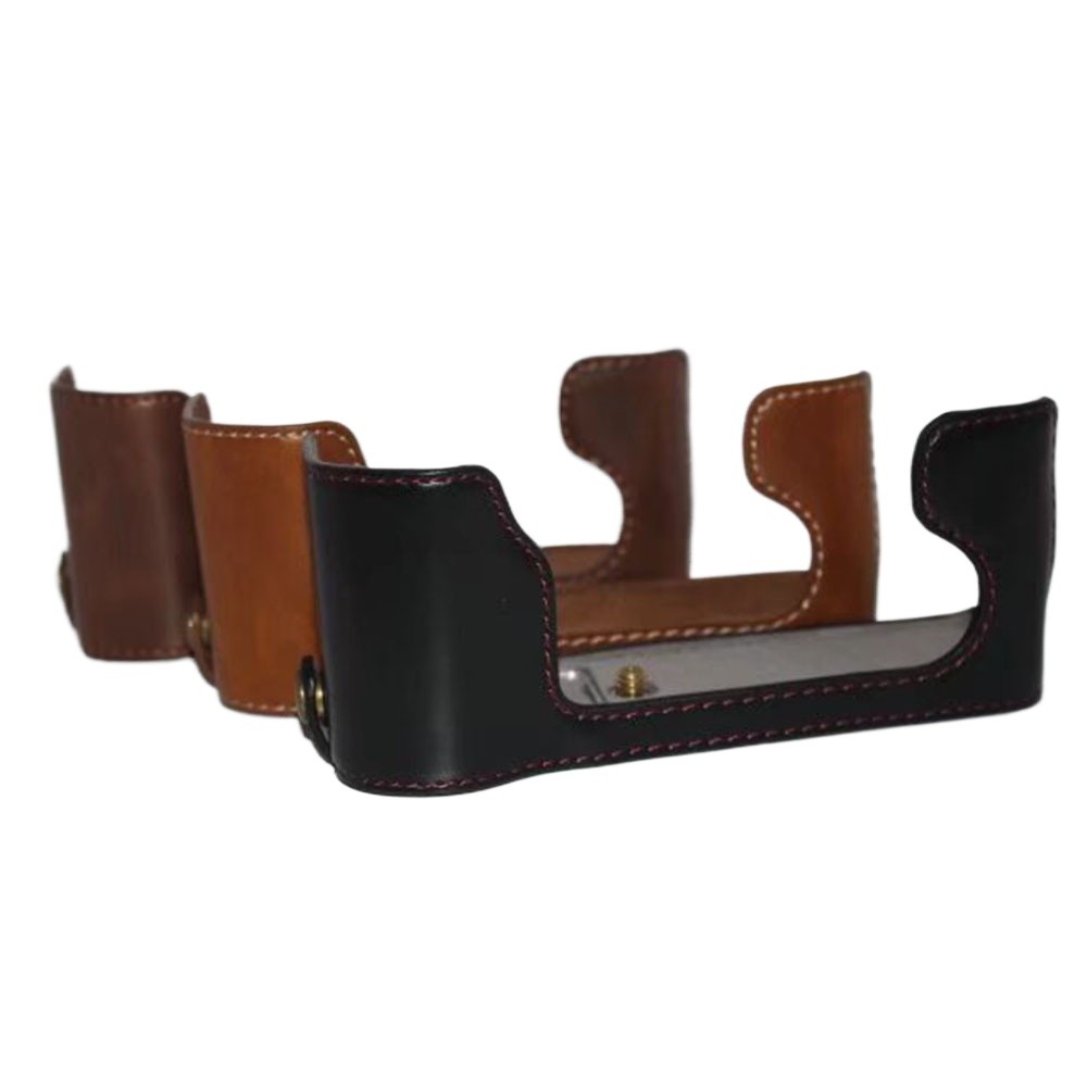 หนัง PU กล้องครึ่งฝาครอบสําหรับ Fujifilm X-E1 X-E2 XE1 XE2 กล้อง