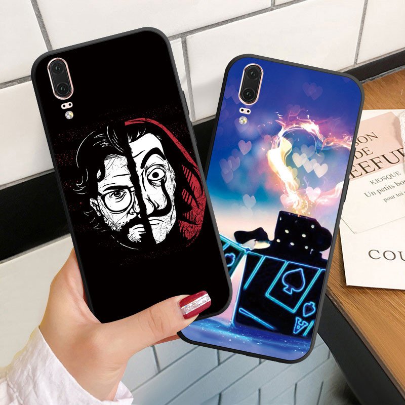 เคสสําหรับ Huawei P9 P10 P20 P30 Lite Plus Pro Soft Casing Silicoen Phone Case Cool Picture