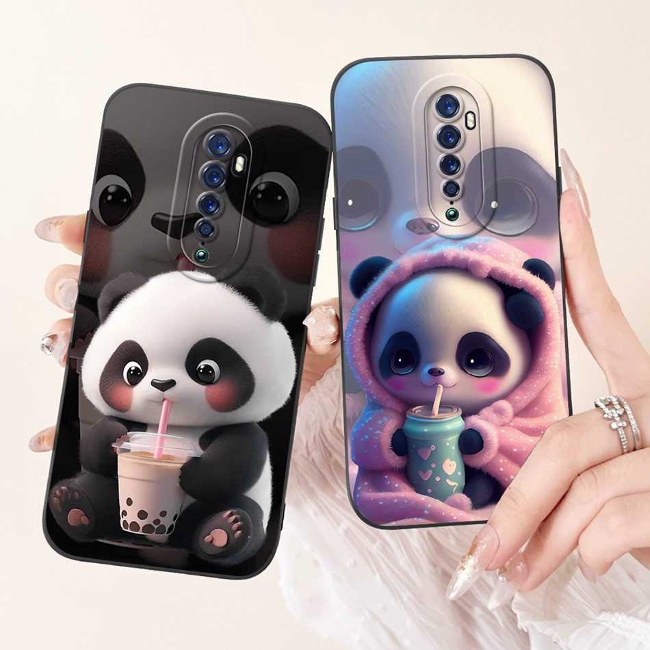 Oppo Reno2 F / Reno2 Z / Reno2 เคสป้องกันเลนส์ Reno 2F 2Z 2 CPH1989 CPH1951 CPH1907 เคสซิลิโคนอ่อนนุ่มการ์ตูนแพนด้ากระต่ายน่ารัก