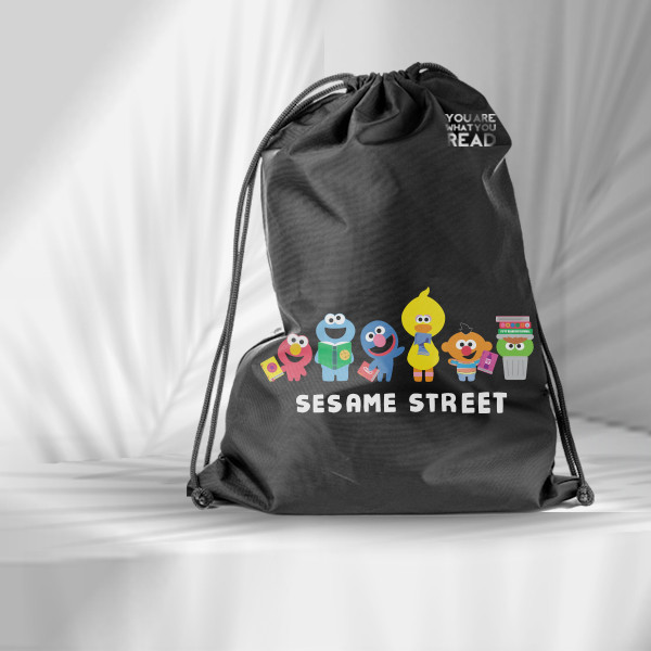 Bundanjai (กระเป๋าเชือกรูด) SST5-กระเป๋าเชือกรูด : SST&YWR SST-D Drawstring Backpack (SST5D-DTB-BK35) W35xH43 cm.