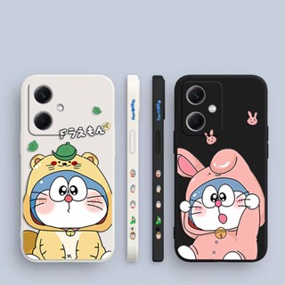 เคสโทรศัพท์มือถือ ซิลิโคน ลายโดราเอมอนน่ารัก มีลายด้านข้าง สําหรับ XIAOMI REDMI Note 12 11 10 9 8 7 6 5 4 3 2 T S X A POCO M4 M3 M2 Pro Plus Max 5G