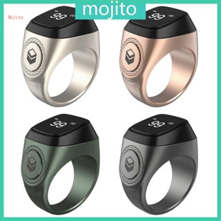 Mojito แหวนดิจิตอล เตือนเวลา สวมใส่ได้ พร้อมฟังก์ชั่นลูกปัด Tasbih สําหรับชาวมุสลิม