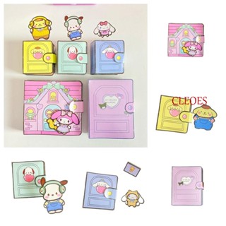 Cleoes หนังสือของเล่น ลายอนิเมะ Cinnamoroll Melody Kuromi 3D DIY