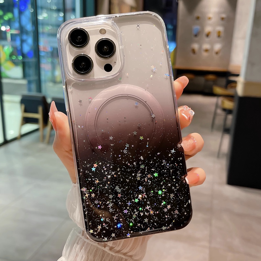 เคสโทรศัพท์มือถือแบบนิ่ม ใส แต่งกลิตเตอร์ ระยิบระยับ สําหรับ IPhone 11 Pro 11 12 13 14 Pro Max 14 Plus