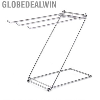 Globedealwin Floor Towel Rack  Rust Resistant Foldable Easy To  3 Bars Z Shaped Ergonomic for Home Accessories