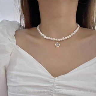 0931YWTS Korean Style Retro Shaped Pearl Necklace Fairy Super Temperament Clavicle Chain Niche Ins Cold Style Necklace Female Fashion 8J5C