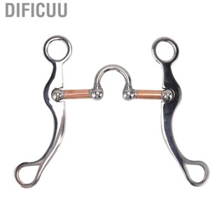 Dificuu Horse Snaffle Bit Stainless Steel Rose Gold Plated Gag Loose Ring Garde