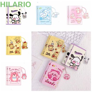 Hilario Kuromi กระเป๋าสตางค์ สามพับ ลายการ์ตูนสัตว์ หมีสตรอเบอร์รี่ แบบพกพา ขนาดเล็ก กลางแจ้ง