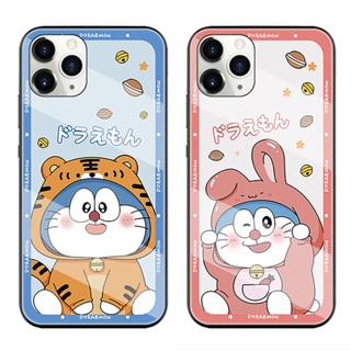 เคสโทรศัพท์มือถือแบบแก้วแข็ง ลายการ์ตูนโดราเอมอนน่ารัก สําหรับ VIVO Y11 Y11S Y12 Y12S Y15 Y15A Y15S Y16 Y17 Y19 Y20 Y20S