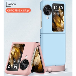 เคสโทรศัพท์มือถือ PC แข็ง กันกระแทก สีพื้น สําหรับ OPPO Find N2 N3 Flip n3flip n2flip