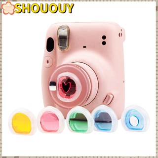 Shououy ฟิลเตอร์กระจก คุณภาพสูง หลากสี สําหรับกล้อง Fujifilm Instax Mini 11 6 ชิ้น