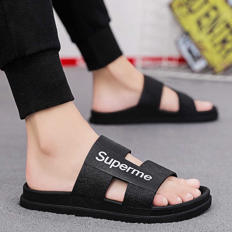 พร้อม รองเท้าแตะลําลอง พื้นหนา กันลื่น สวมใส่สบาย เหมาะกับการเล่นกีฬา แฟชั่นฤดูร้อน สําหรับผู้ชาย ไซซ์ 39-44