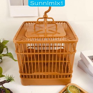 [Sunnimix1] กรงนกเลิฟเบิร์ด พร้อมชามอาหาร สําหรับสัตว์เลี้ยง