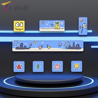 Tcuteit ปุ่มกดคีย์บอร์ด 5 ด้าน ลายอนิเมะ 6.25u 8 ปุ่ม