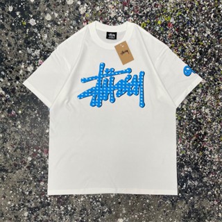 Stussy- เสื้อแขนสั้น พิมพ์ลายตัวอักษร สไตล์คลาสสิก สวยงาม อเนกประสงค์ สําหรับผู้ชาย และผู้หญิง Ktyurr