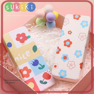 Sukiki เคสแว่นตา หนัง PU ลายแฟชั่น