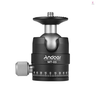 Andoer MT-03 Mini Ball Head DSLR ILDC Camera Tripod Monopod Mount Aluminum Alloy Ballhead