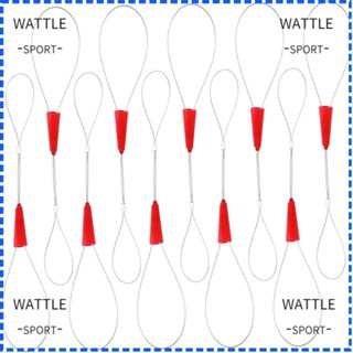 Wattle อุปกรณ์ดึงเทปตกปลาไฟฟ้า เหล็ก สีแดง 10 ชิ้น