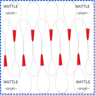 Wattle อุปกรณ์ดึงเทปตกปลาไฟฟ้า เหล็ก สีแดง 10 ชิ้น