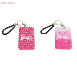 กระเป๋าใส่บัตรพลาสติก ป้องกันรอย ลายการ์ตูนอนิเมะ Barbie Bus Card Kawaii สีชมพู สําหรับนักเรียน
