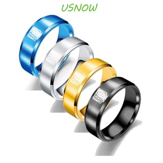 Usnow แหวนสเตนเลส ลายอนิเมะผ่าพิภพไททัน 5 สี สําหรับผู้ชาย ผู้หญิง