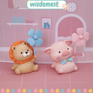 Wisdomest ฟิกเกอร์เรซิ่น รูปสัตว์ สําหรับตกแต่งสวน โต๊ะทํางาน สํานักงาน