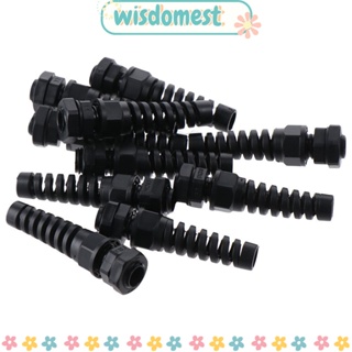 Wisdomest ตัวเชื่อมต่อสายเคเบิล พลาสติก สีดํา M12 10 ชิ้น