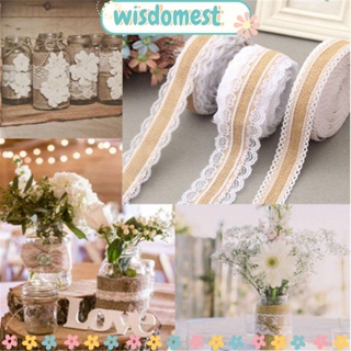 Wisdomest ริบบิ้นผ้ากระสอบ ธรรมชาติ 2 เมตร สําหรับตกแต่งบ้าน DIY