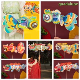 Guadalupe โคมไฟเชิดสิงโต ปลาคาร์พ แฮนด์เมด สไตล์จีน แบบพกพา DIY