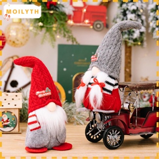 Moilyth ตุ๊กตาโนม ไร้หน้า สีแดง ไร้หน้า ใส่หมวก คนแคระ สําหรับตกแต่งบ้าน คริสต์มาส