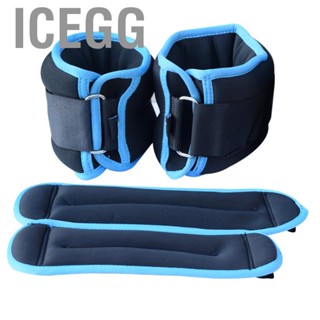 Icegg 1 Pair Ankle Weights Strength Training Weight Bearing Adjustable Wrist Sandbag Running Walking