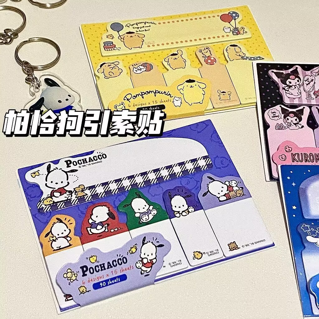 90 ชิ้นการ์ตูน N ครั้งสติกเกอร์แบบพกพา Sticky Note Bookmark Creative Sanrio Pacha Notepad นักเรียนสติกเกอร์ป้ายเครื่องเขียนโรงเรียน