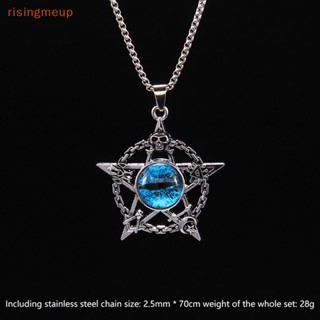 [risingmeup] สร้อยคอสเตนเลส จี้รูปกะโหลกปีศาจ สไตล์พังก์เรโทร สําหรับผู้ชาย และผู้หญิง