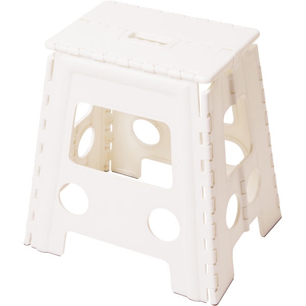 เก้าอี้พลาสติกพับได้ FOLDING PLASTIC STEP STURDY สีขาว