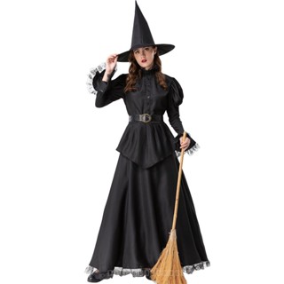 [0709]SZMRP- S-XXL Witch Dress Medieval Wizard DressCostume  Role-playing  masquerade Halloween  Costumes  Stage play  Drama   MWAT