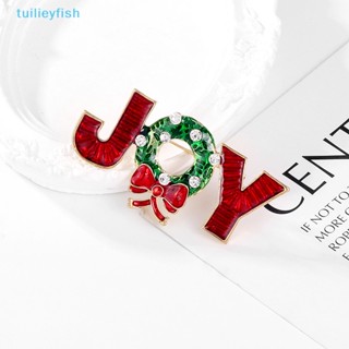 【tuilieyfish】เข็มกลัด รูปซานตาคลอส สโนว์แมน ประดับพลอยเทียม สวยหรู ของขวัญคริสต์มาส สําหรับตกแต่ง