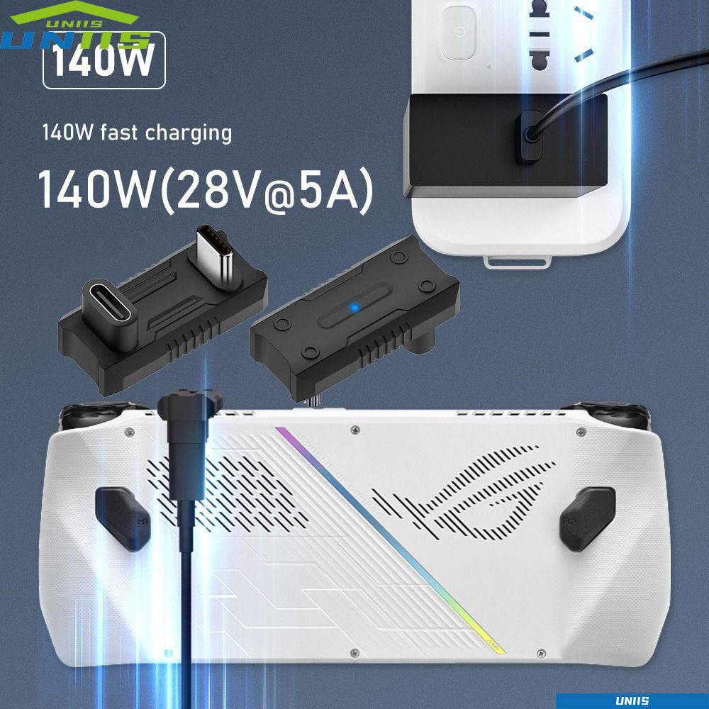 Uniis อะแดปเตอร์แปลง USB Type-C 20Gbps 8K 60HZ OTG รูปตัว U ตัวเมีย เป็นตัวผู้ PD 140W ชาร์จเร็ว อุปกรณ์เสริม สําหรับแล็ปท็อป Asus ROG Ally