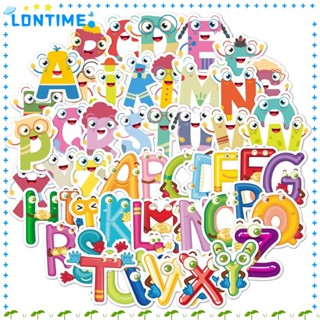 Lontime สติกเกอร์ PVC ลายตัวอักษรสัตว์น่ารัก กันน้ํา สําหรับติดตกแต่งขวดน้ํา แล็ปท็อป เด็กวัยรุ่น เด็กผู้หญิง