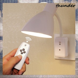 Thunder ปลั๊กซ็อกเก็ตไฟ LED ติดผนัง พร้อมรีโมตคอนโทรล E27 220V