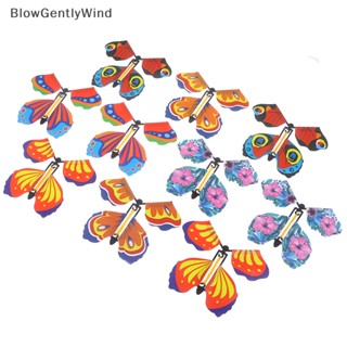 Blowgentlywind ของเล่นผีเสื้อบิน พร้อมการ์ดเปล่า 10 ชิ้น