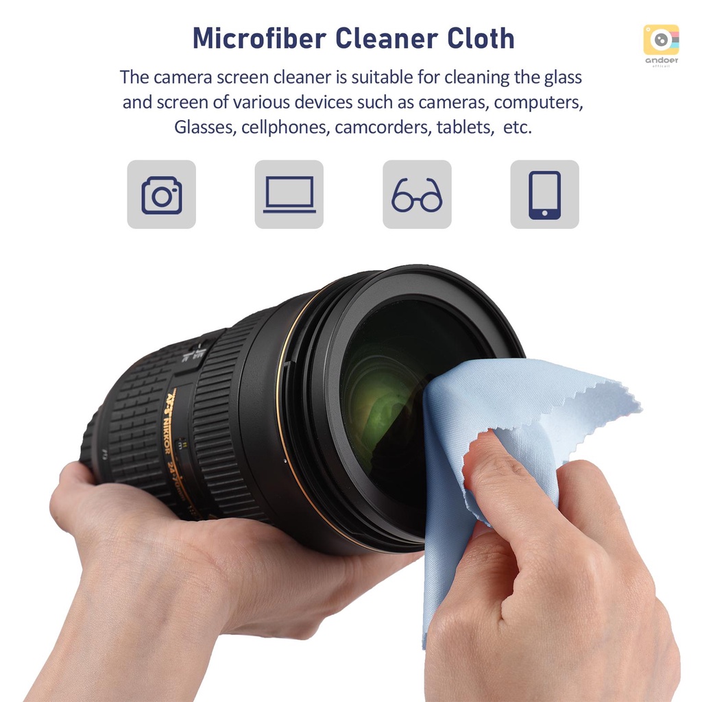 And-andoer ผ้าไมโครไฟเบอร์ 10×10 ซม. สําหรับทําความสะอาดหน้าจอแว่นตา เลนส์กล้อง DSLR ตัวเข้ารหัส โทรศัพท์ แท็บเล็ต คอมพิวเตอร์ ราคา ถูกที่สุด ดีลบีเคเค แกลเลอรีภาพที่ 4