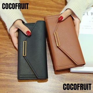 Cocofruit กระเป๋าสตางค์ ใบยาว หนัง PU ใส่โทรศัพท์ได้ สําหรับผู้หญิง