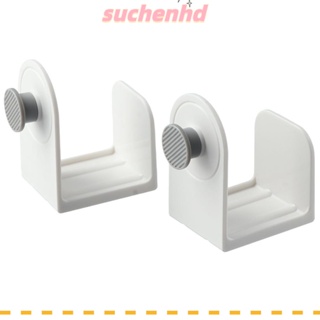 Suchenhd ชั้นวางฝาหม้อ กระทะ สีขาว อเนกประสงค์ ติดตั้งง่าย สําหรับห้องครัว 2 ชิ้น